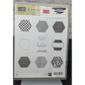 Stampin' Up! Six Sided Sampler Designs Friend Hello Set of 11 Cling Stamps